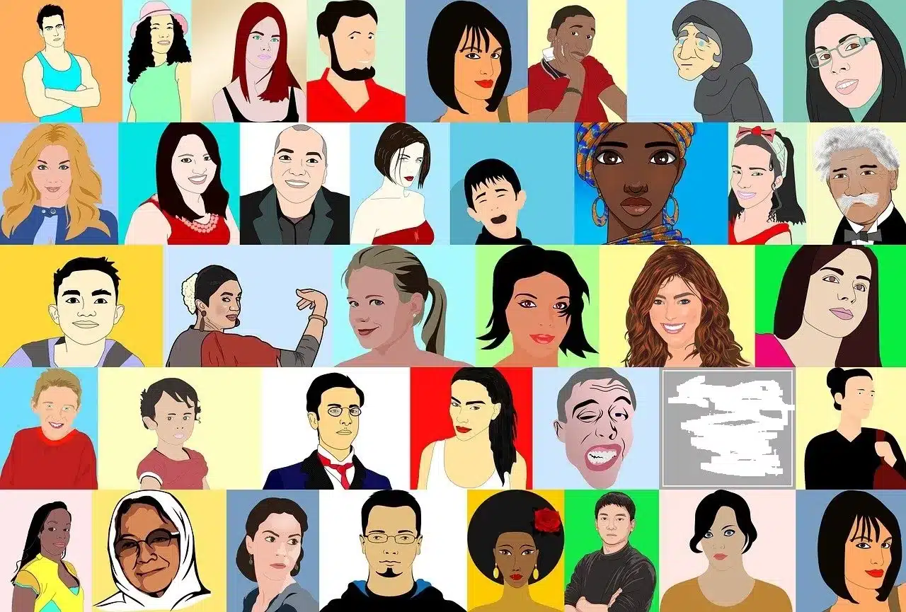 Strat & CI - Poster de portraits multiculturels et intergénérationnels